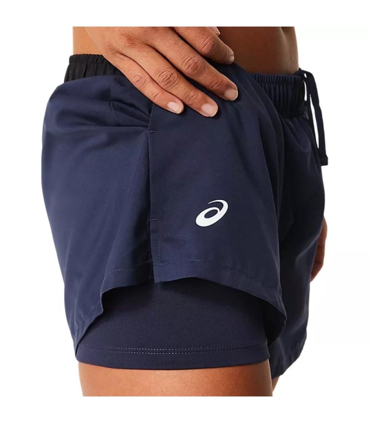 Calções de mulher Asics para ténis azul-marinho | Ipontennis