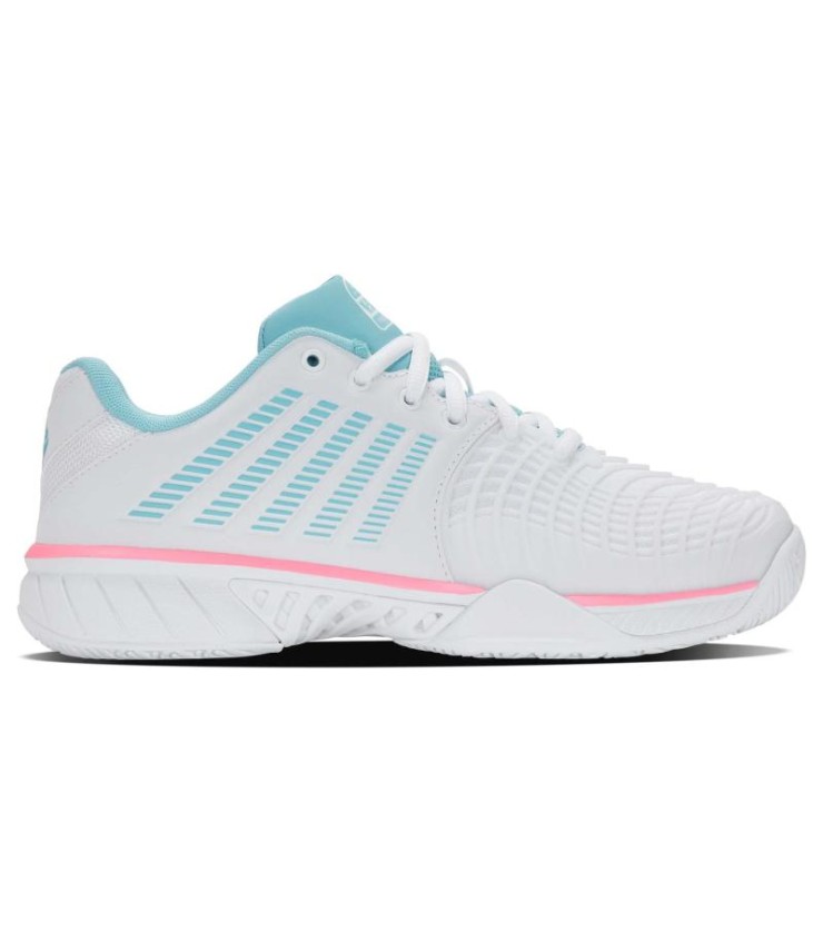 Sapatilhas Kswiss Express Light 3 Hb Padel Branco Azul Mulher Barato Oferta 1