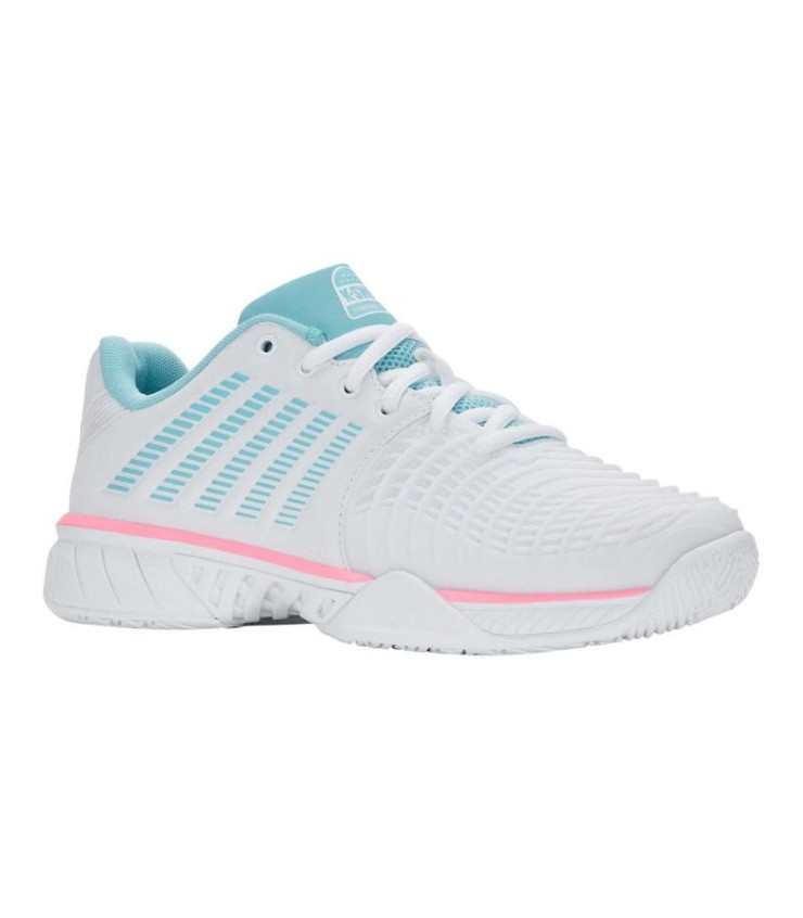 Turnschuhe Kswiss Express-Licht 3 HB Padel Weiß Blaue Frau Günstig Angebot 5