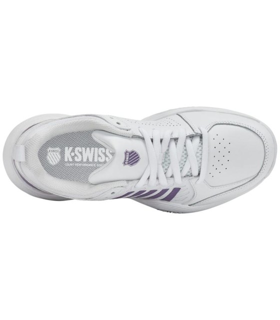 Tênis Kswiss Court Express 2 argila branco lavanda mulher  4