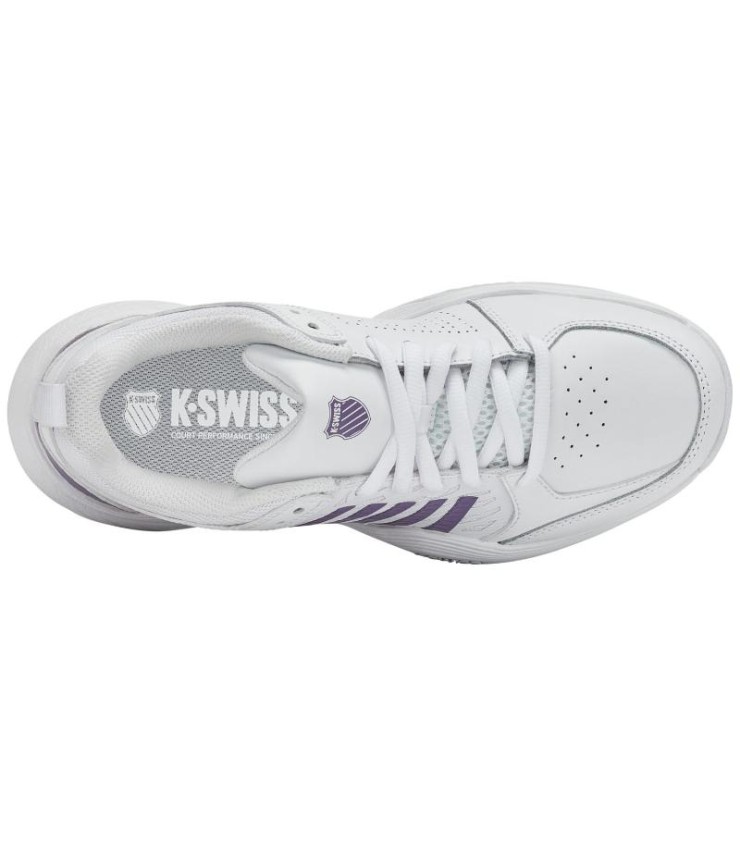 Turnschuhe Kswiss Court Express 2 Clay White Lavendel-Frau  4