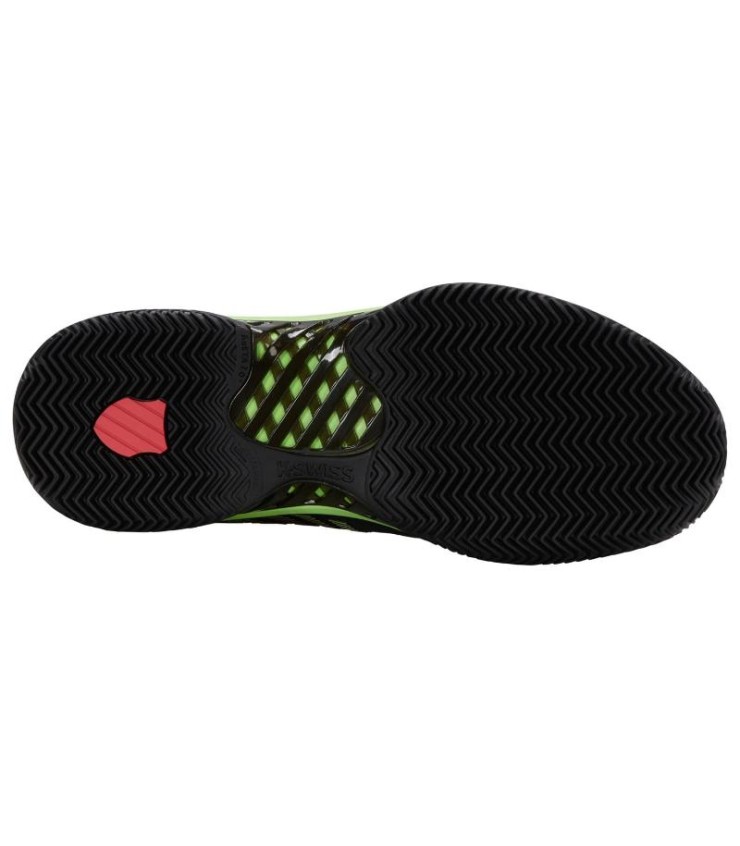 Zapatillas Kswiss Hypercourt Express 2 HB Clay Negro Verde Neón en Oferta 2