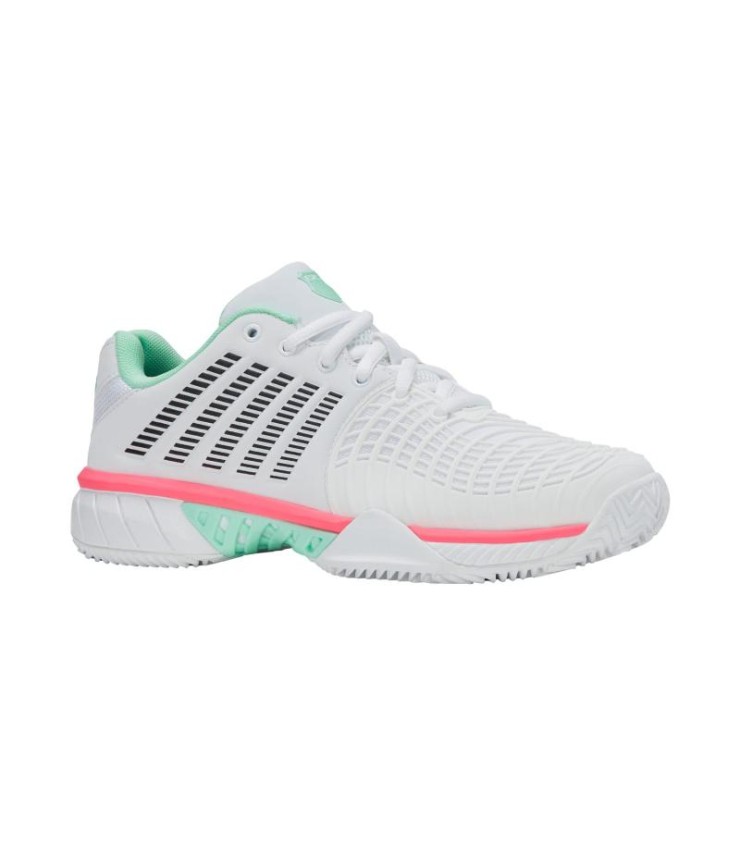 Zapatillas Kswiss Express Light 3 HB Clay Blanco Menta Rosa Mujer  4