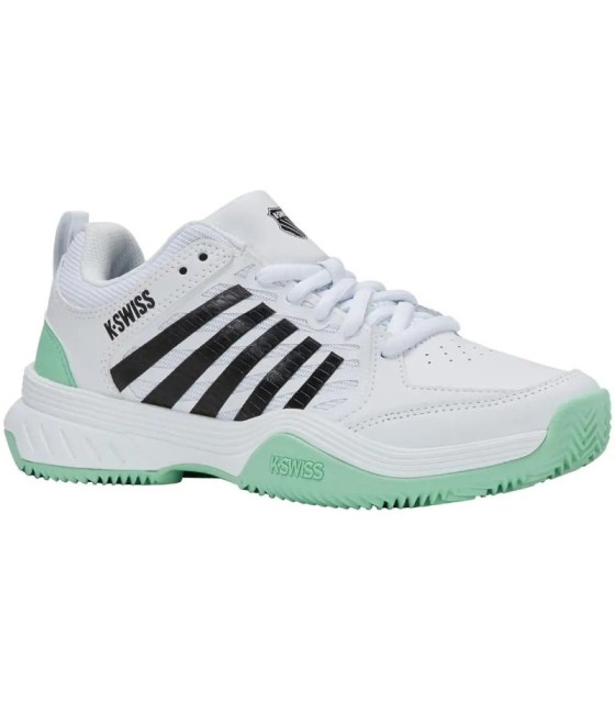 Kswiss Court Express 2 Ténis Clay Mulher Negra Menta Branca à Venda 4