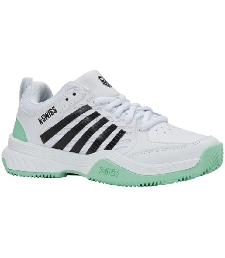 Kswiss Court Express 2 Sneakers en argile Blanc Mint Black Femme en vente 4