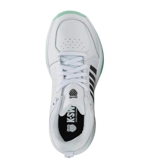 Kswiss Court Express 2 Ténis Clay White Mint Mulher Negra no Deal 5