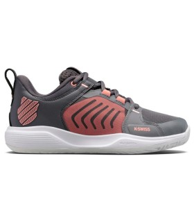 Zapatillas Kswiss Ultrashot Team Gris Rosa Mujer 1
