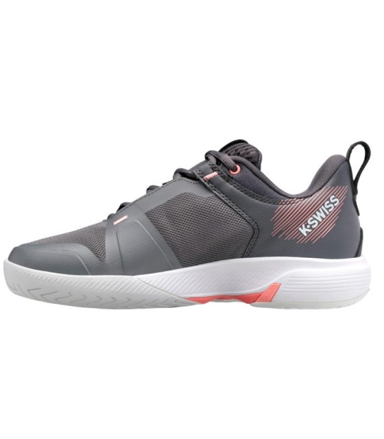 Tênis kswiss ultrashot equipe cinza rosa mulher 3