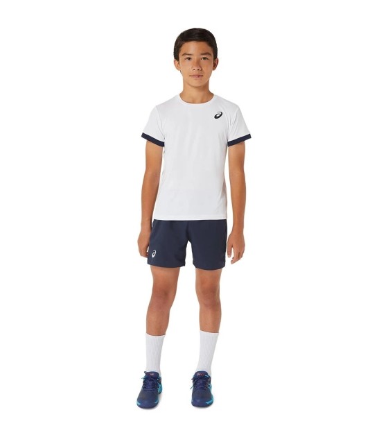 Asics Short Junior Bleu Marine | Ipontennis