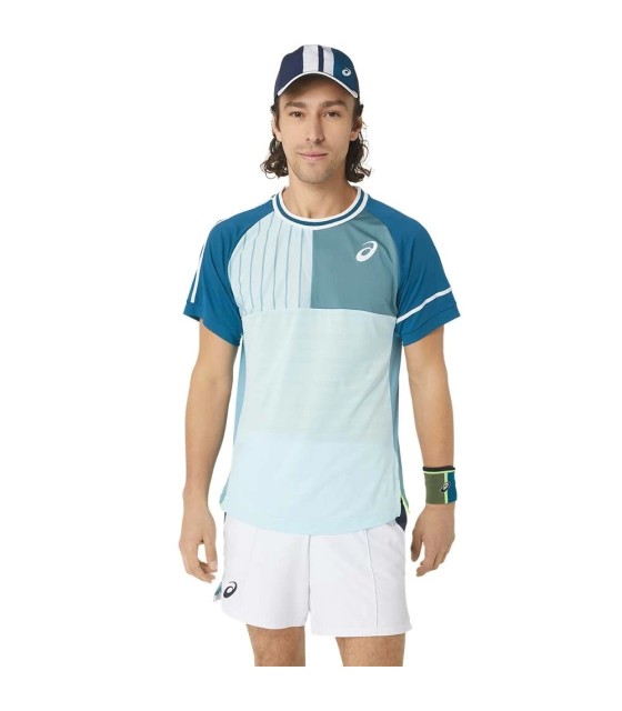 Asics Match T-Shirt White   Blue | IPONTENNIS