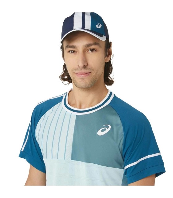 Asics Match T-Shirt White   Blue | IPONTENNIS