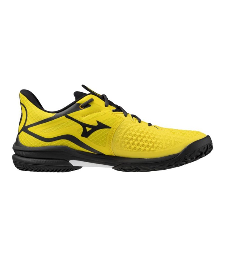 Tênis mizuno onda excedem excursão 6 distintivo preto amarelo oferta mais barato 3