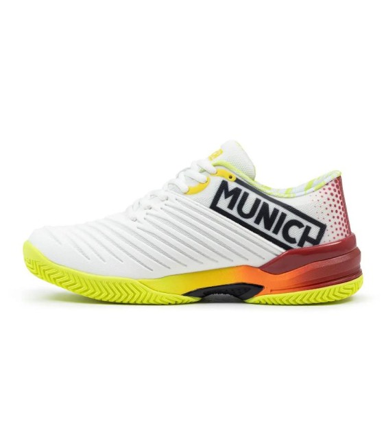 Ténis Munich PadX 57 Oferta Branca Vermelha Amarela. 3