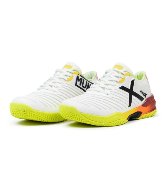 Ténis Munich PadX 57 Oferta Branca Vermelha Amarela. 4