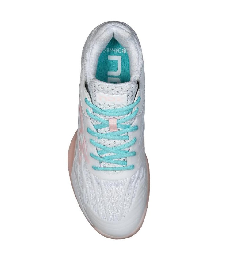 Nox at10 lux shoes branco rosa mulher 5