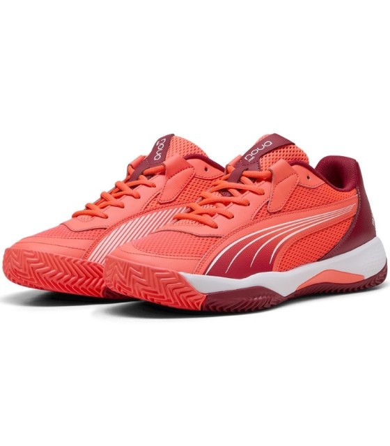 Bordeaux e Bianco Puma Nova Court Sneakers in offerta. 5