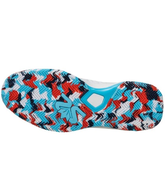 Salming-Schuhe Rebellen-Licht-Blende weiße rote blaue Frau. 2