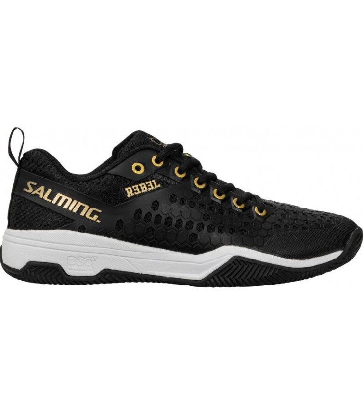 Zapatillas Salming Rebel Negro Blanco Dorado en Oferta. 1