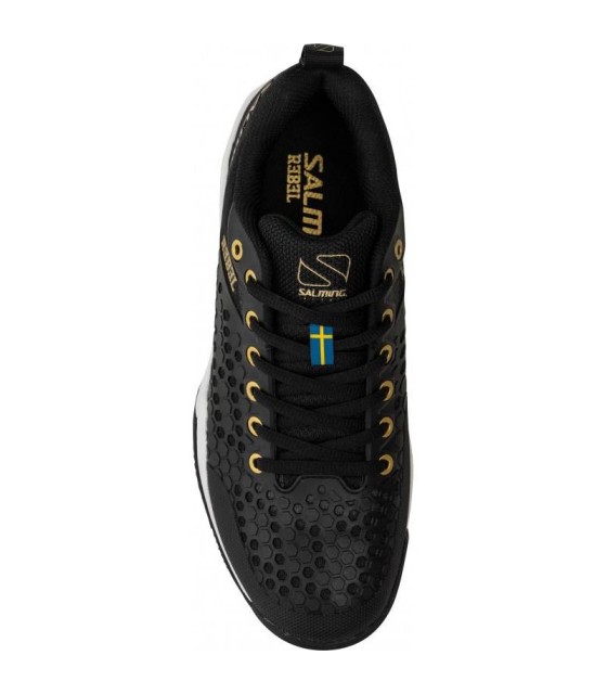 Sapatos de salming BBBY Ouro branco preto em oferta. 4
