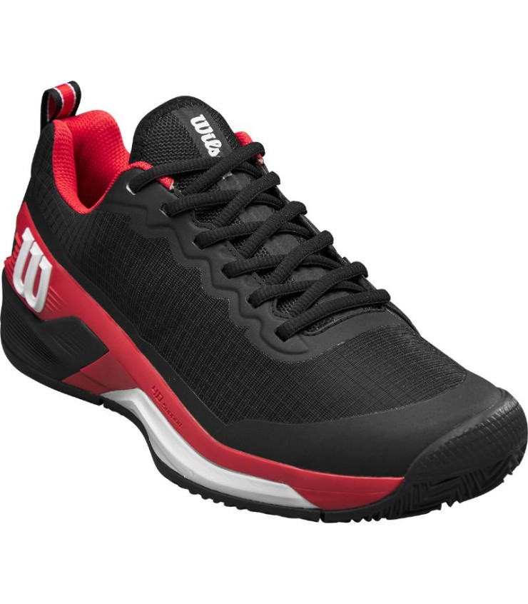 Zapatillas Wilson Rush Pro 4.5 Clay Negro Rojo Blanco en Oferta 4
