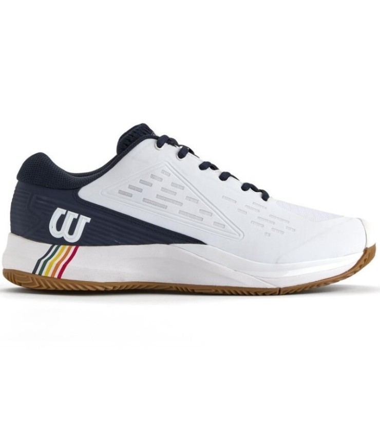Zapatillas Wilson Rush Pro Ace Clay Blanco Azul Marino en Oferta. 1