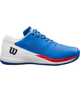 Zapatillas Wilson Rush Pro Ace Clay Azul Blanco Rojo en Oferta 1
