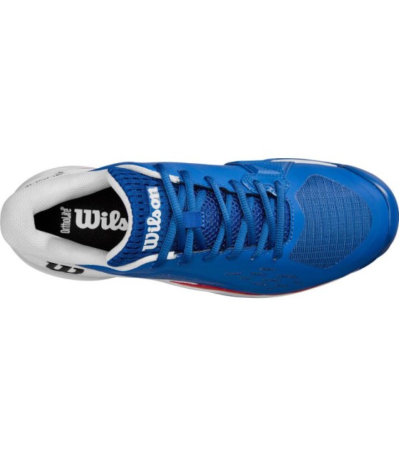 Zapatillas Wilson Rush Pro Ace Clay Azul Blanco Rojo en Oferta 5