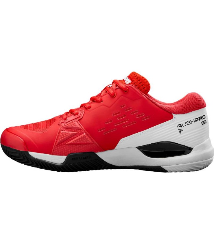 Zapatillas Wilson Rush Pro Ace Clay rojo, blanco y negro en oferta y barato 3