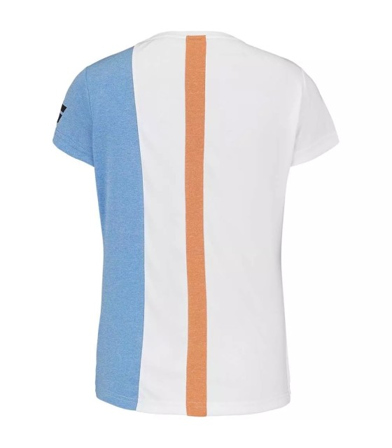 T-shirt Babolat Play Cap Fille Blanche Orange