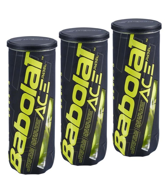 Tripack Babolat Ace Padel (3 tubes de 3 balles) 1