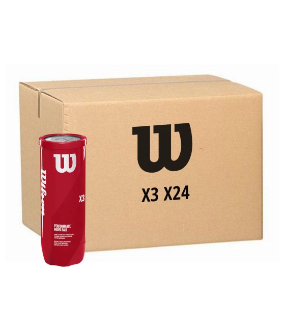 Cajón 24 tubes de 3 balles Wilson Padel X3 1