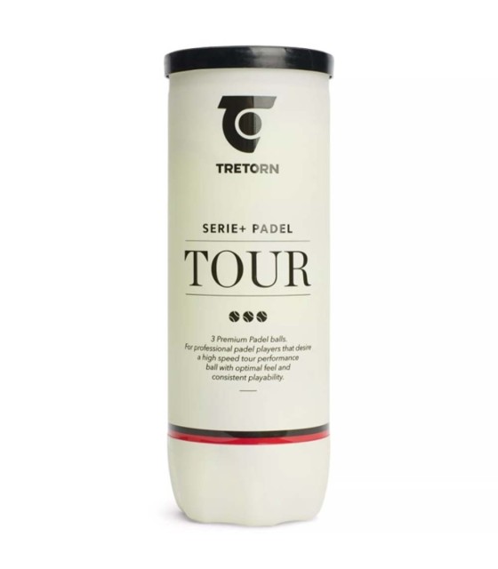 Tubo de 3 Bolas Tretorn Series + Padel Tour 1