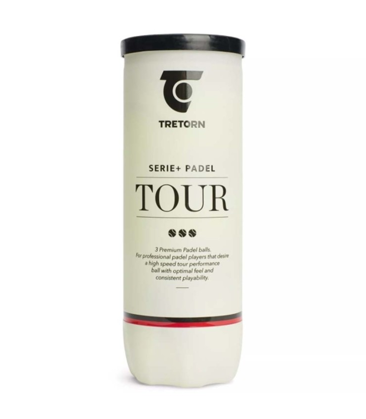 Tubo de 3 Bolas Tretorn Series + Padel Tour 1