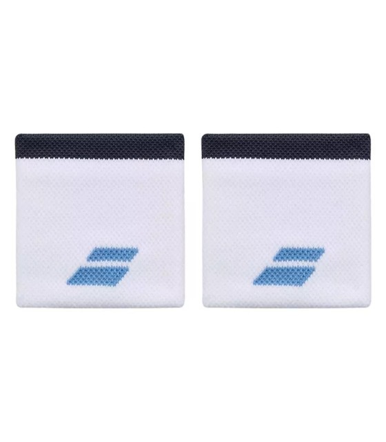 Babolat Handgelenkbänder Weiß Blau x 2
