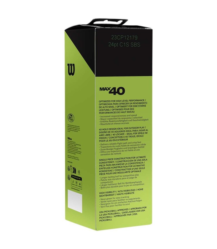 Pelotas de Pickleball Wilson Max 40 Exterior x3 2