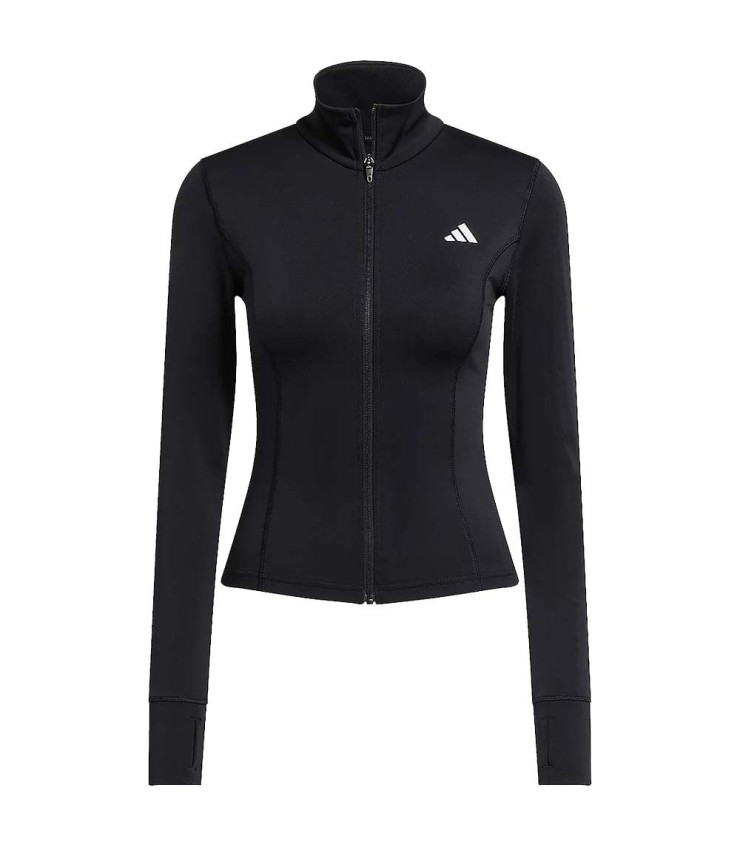 Jaqueta zip adidas treinamento negro mulher 1
