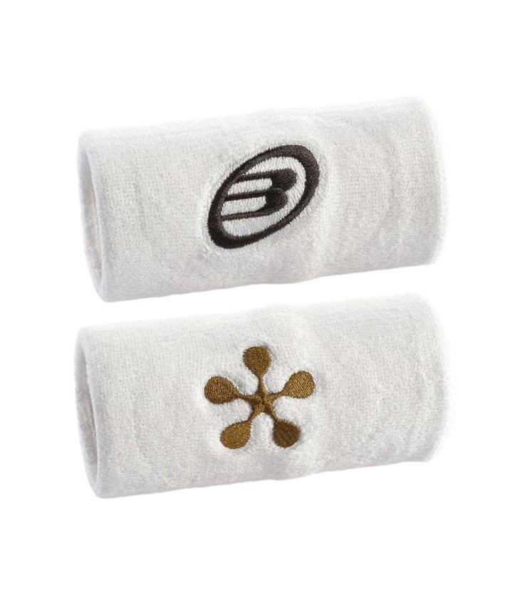 Muñequeras Bullpadel Premier Padel Gris / Blanco x 2 2