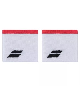 Munhequeiras Babolat Brancas / Vermelhas - Pack de 2 5UB1261-1089 | Ipontennis