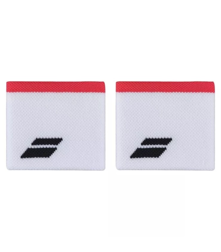 Babolat White Red Wristbands x 2