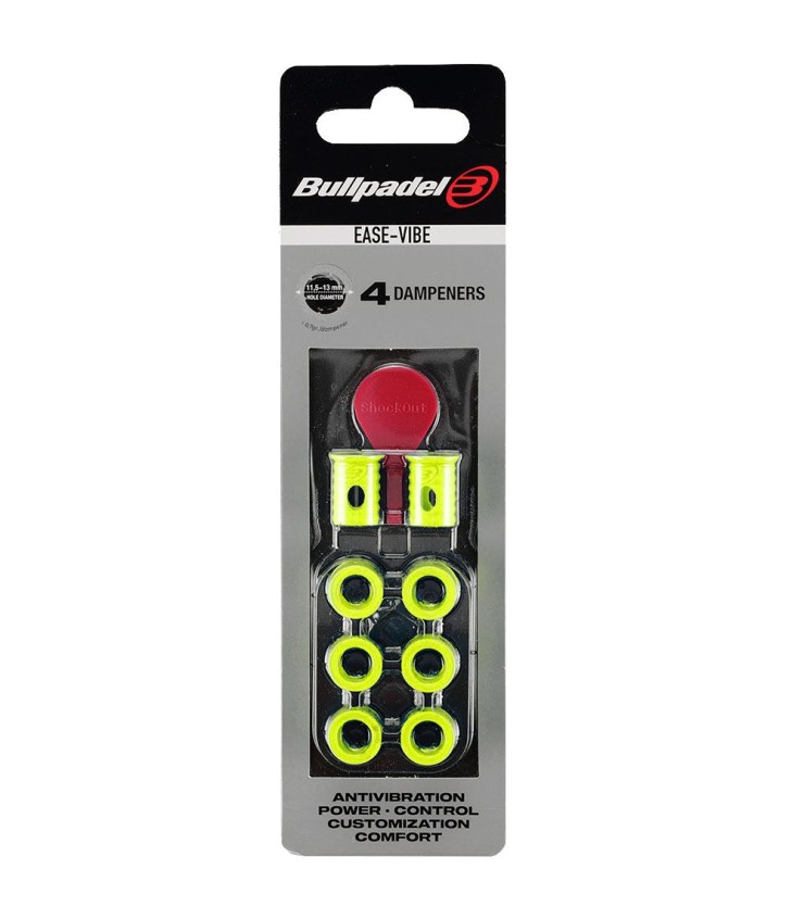 Antivibrators Bullpadel Ease Vibe X4 Yellow Fluorine 1