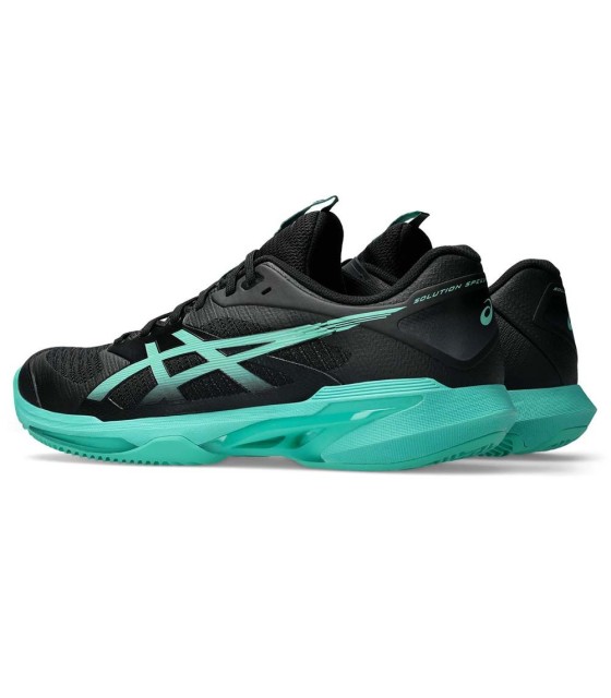 Solução de Solução de ASICS Gel FF 4 Ténis de argila preto / verde 5