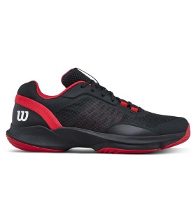 Wilson Hurakn Pro V2 Pantoufles Noir / Rouge Paddle 1