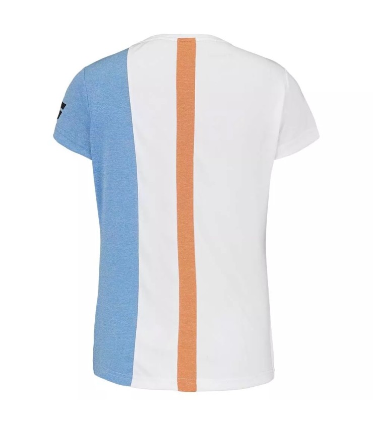 T-Shirt Babolat Play Cap Femme White / Blue | Ipontennis