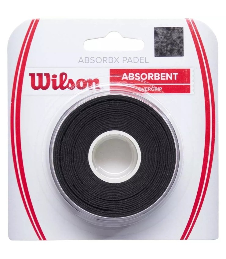 Wilson AbsorbX Padel Overgrip Negro x 3 unidades 1