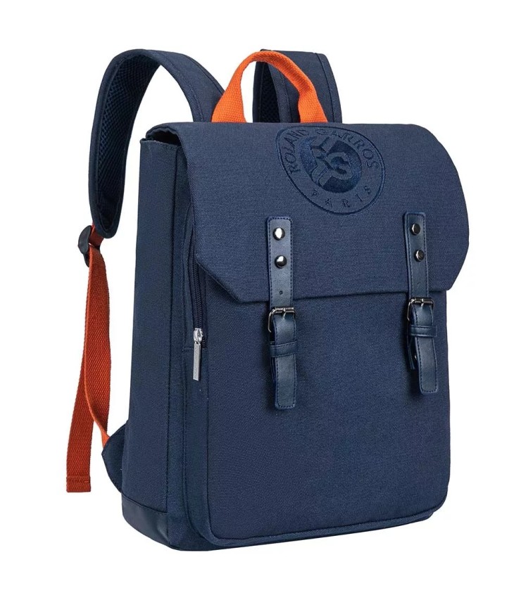 Roland Garros Mochila com cintas azuis escuras 1