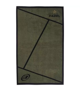 Toalla Bullpadel Premier Padel Khaki / Negra 150x90 1