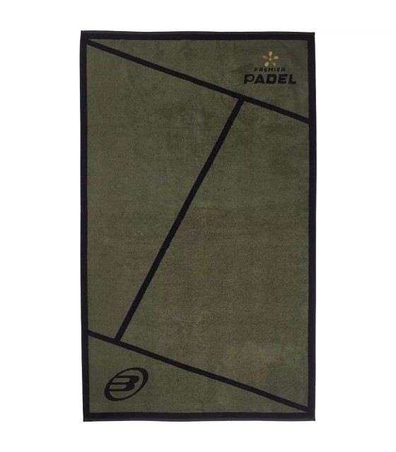 Toalla Bullpadel Premier Padel Khaki / Negra 150x90 1
