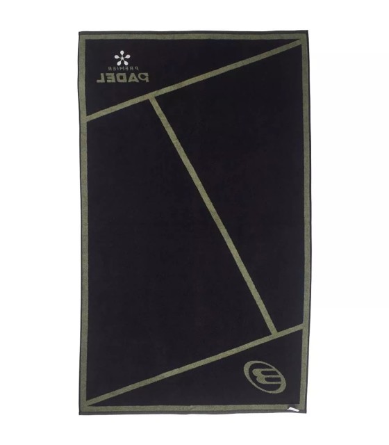 Toalla Bullpadel Premier Padel Khaki / Negra 150x90 2