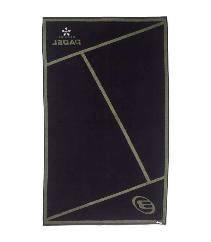 Toalla Bullpadel Premier Padel Khaki / Negra 150x90 2