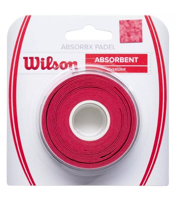 Wilson absorvx padel Overgrip vermelho x 3 unidades 1